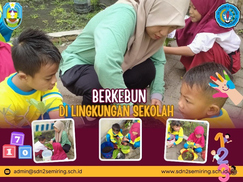 Siswa SD Negeri 2 Semiring Belajar Berkebun di Lingkungan Sekolah